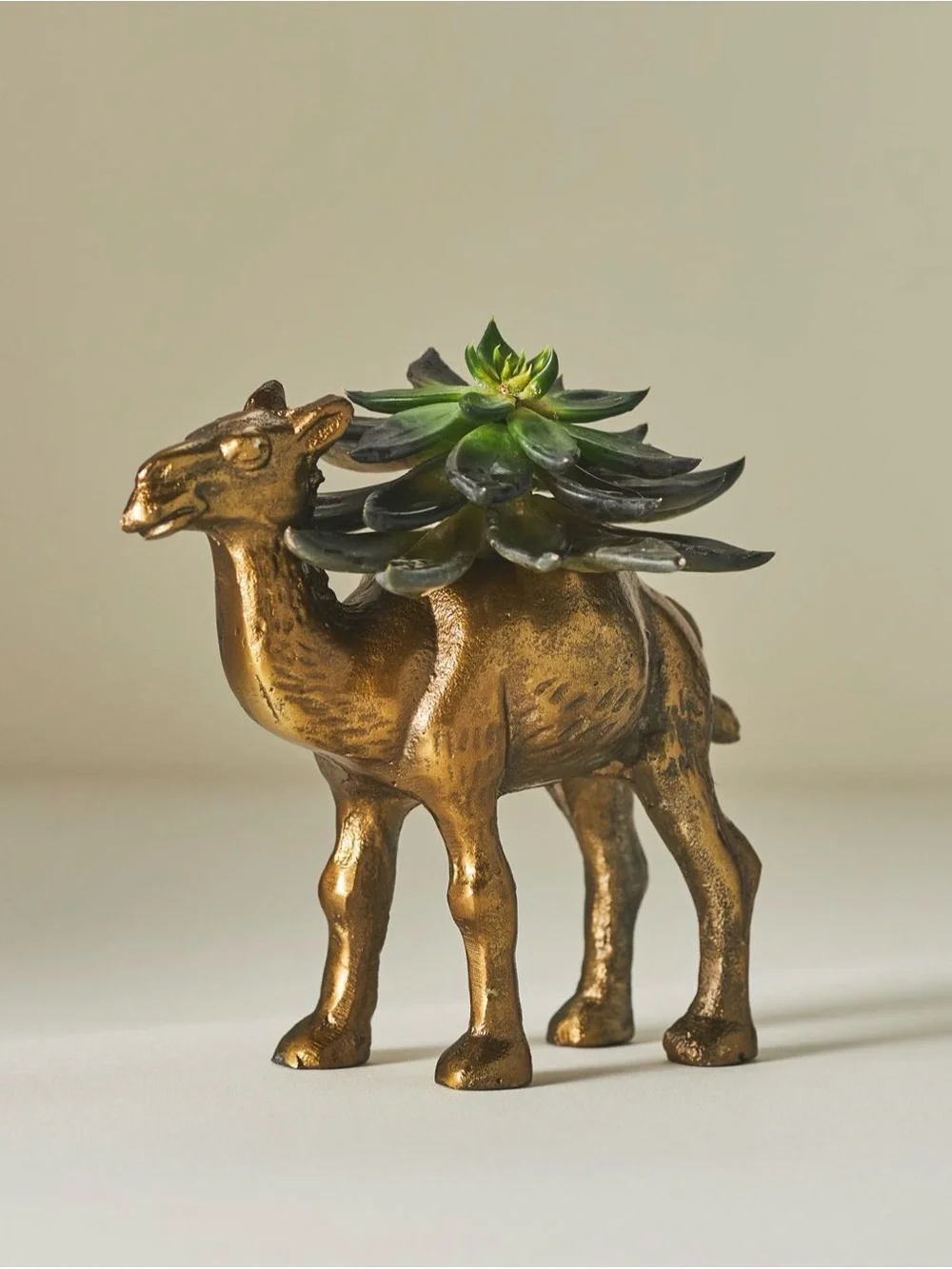 Cutest Bronze Colored Camel Planter from Anthropologie. NWT